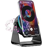TEFELE Wireless Induction Speaker, 5-in-1 Bluetooth Speaker with Phone Holder, 360° Rotation & RGB Lights, HD Stereo Sound for iPhone/Samsung/Android, Birthday Gifts for Men/Women/Teens