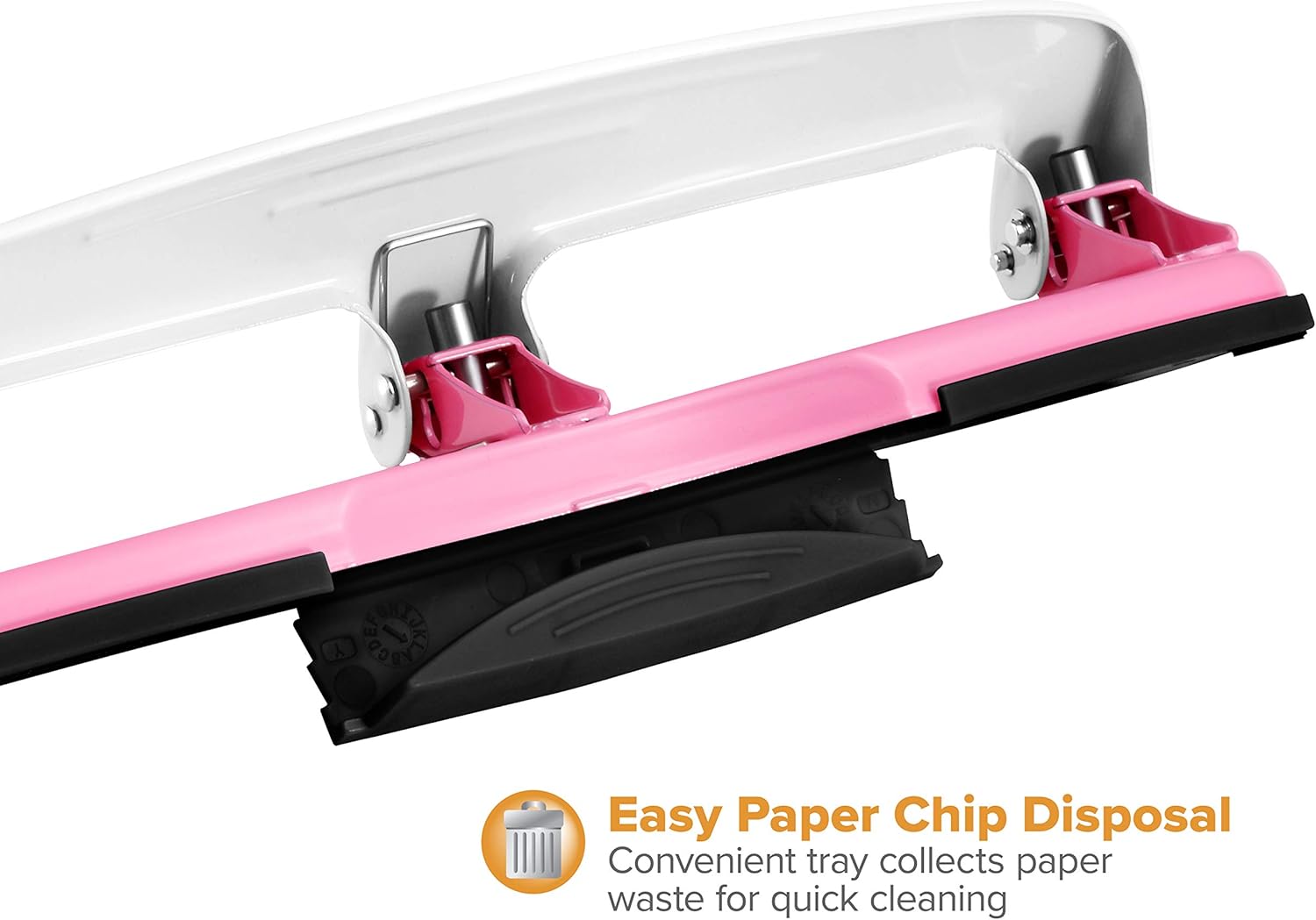 PaperPro inCOURAGE 12 Reduced Effort 3-Hole Punch, 12 Sheets, Pink (2188) : Desk Staplers : Office Products