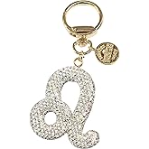 ChungLong0593 Shiny Zodiac Diamond Keychain Creative Astrology Pendant Gifts for Women Wallet Key Tote Bag Accessories