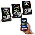 TapFive Tap Google Review Stands (3-Pack) Tap for Instant Reviews - All Phones Compatible - Reusable Smart Tap NFC & QR - Boost Business Reviews Zappy Fast - Powered (Black, 3 Stands)
