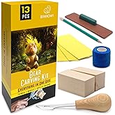 BeaverCraft Wood Carving Kit for Beginners DIY 05 - Whittling Kit with Wood Carving Knife & Basswood Blocks - Hobby Craft for