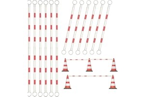 bimiti 12Pack Retractable Traffic Cone Bars 3.94FT to 7.22FT Expandable Cone Bars Lightweight Traffic Barricade for Parking L