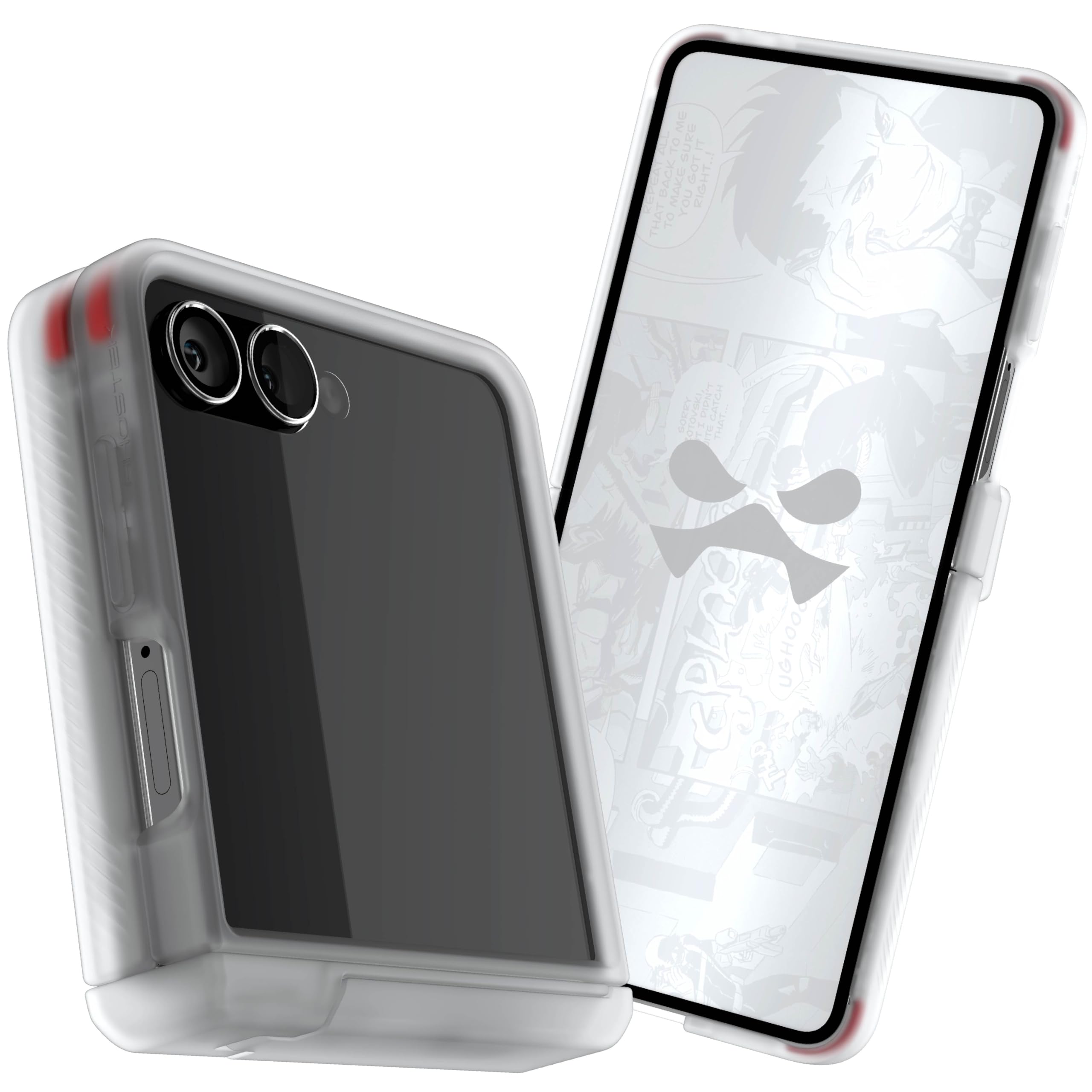Photo 1 of Ghostek Covert Clear Galaxy Z Flip 7 Case with Built-in Kickstand, MagSafe and Full Hinge Protection Designed for 2025 Samsung Galaxy Flip7 (6.9") (Clear)