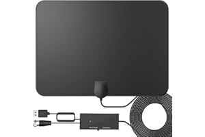 BTFDREEM TV Antenna, TV Antenna Indoor, HD TV Antenna for Smart TV and Old TV,TV Antenna for Local Channels,Support 4K 1080p with Signal Booster Antenna TV Digital HD Indoor, 18FT Coax HDTV Cable