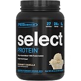 PEScience Select Protein Powder, Gourmet Vanilla, 27 Servings | Whey and Casein Blend, Gluten Free, Lean Protein Powder, Low Calorie, Low Carb, Keto Friendly, 24g Protein