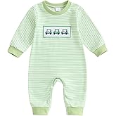 Mieeyali Newborn Baby Boy Girl Golf Clothes Golf Cart Sweatshirt Jumpsuit Fall Winter Romper Outfit