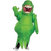 Disguise Slimer Inflating Costume for Kids, Official Ghostbusters Frozen Empire Inflatable Slimer Costume and Fan, Child Size