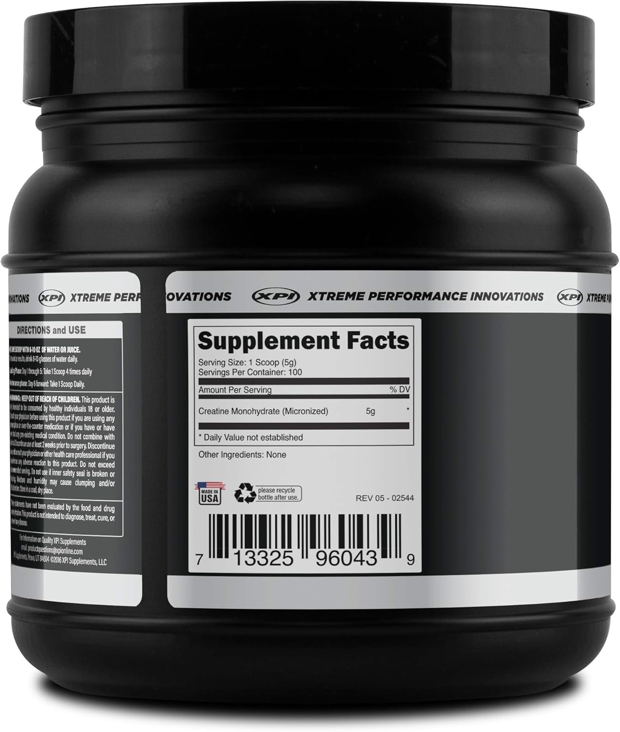 XPI Raw Creatine Monohydrate Powder (500 Grams) Gluten Free & NonGMO