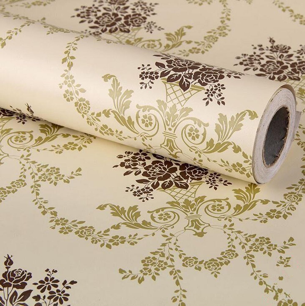 Moyishi Vintage Floral Paper Self Adhesive Peel & Stick