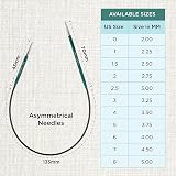 KnitPro Zing Fixed Circular Needles Asymmetrical 10" 3.25mm view 4
