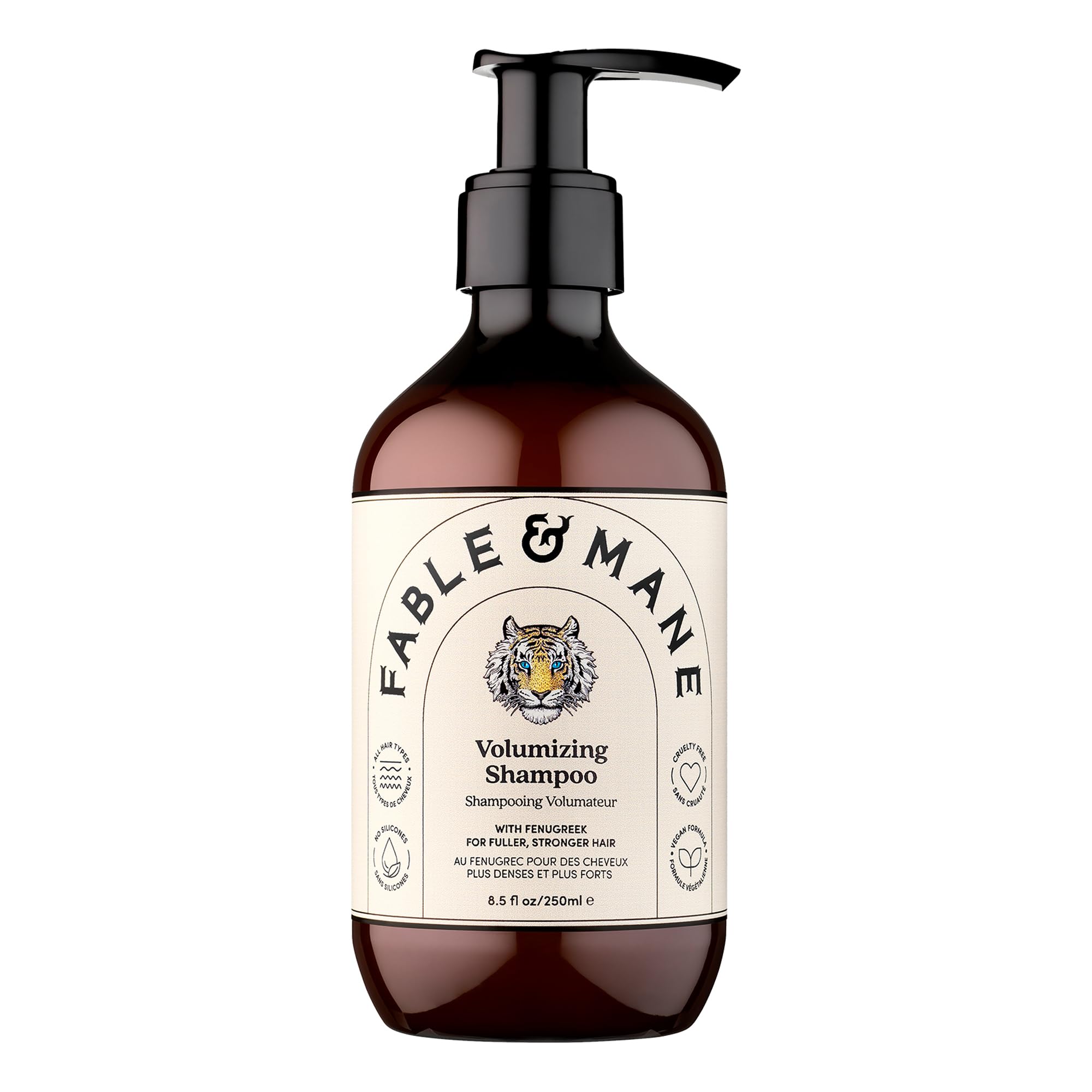 Fable & Mane Volumizing Shampoo, adds Weightless Volume from Roots to Ends. Cleanses and Shine-Boosting with Alma For Thinning, Fine or Medium Hair Types (250ml)