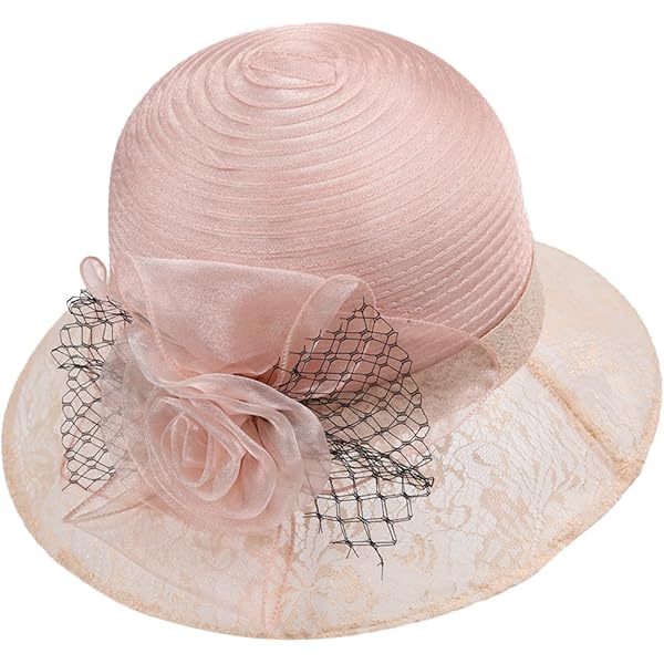 Women’s floral straw bolo hat size small WITHMOONS Women Floral Straw Crochet Sun Cap Summer Bowler  main image 3