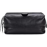 Patricia Nash Travel Toiletry Bag for Men - Moto Canvas Travel Case, Dopp Kit for Men, Waxed Cotton Canvas, Mens Toiletry Bag, Stylish Travel Case, Brushed Brass Hardware, Zipper Closure