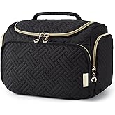 BAGSMART Travel Toiletry Bag for Women, Cosmetic Bag Makeup Bag Organizer with Handle, Travel Bag for Toiletries, Travel Accessories, Full Sized Container
