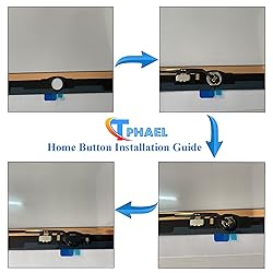 T Phael Black Home Button Replacement for iPad