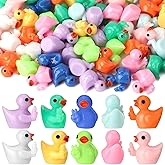 GGSTDDUP 100Pcs Finger Resin Ducks, Funny Victory Gesture, Little Peace Sign Fingers, Cute Small With Peace Sign, Decoration Creative Gift for Micro Landscape (10 Colors)