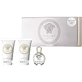 Versace Eros Pour Femme Perfume for Women Travel Mini Gift Set- EDP, Shower Gel, Body Lotion