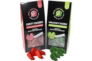 MISS FORTUNES BETTER LUCK NEXT TIME Miss Fortunes, Funny Fortune Cookies, The Two-Pack Shakur, Written by Professional TV Comedy Writers, (Multi-pack of 2 Dozen Cookies) (Dirty Dozen + unLucky Dozen)