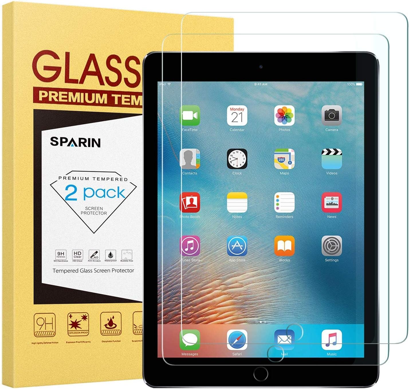 [2 Pack] New iPad 9.7" (2018 & 2017) / iPad Pro 9.7 Screen Protector