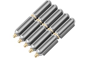 Zonon 5 Pcs 4 Inch BBQ Smoker Bullet Weld on Bullet Hinge Carbon Steel Weldable Barrel Hinges Heavy Duty for Swing Door Trailer Ramp