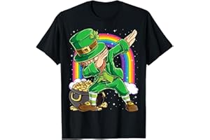 ST. PATRICK'S DAY LUCKY CO St Patricks Day Dabbing Leprechaun Boys Girls Men Dab Dance T-Shirt