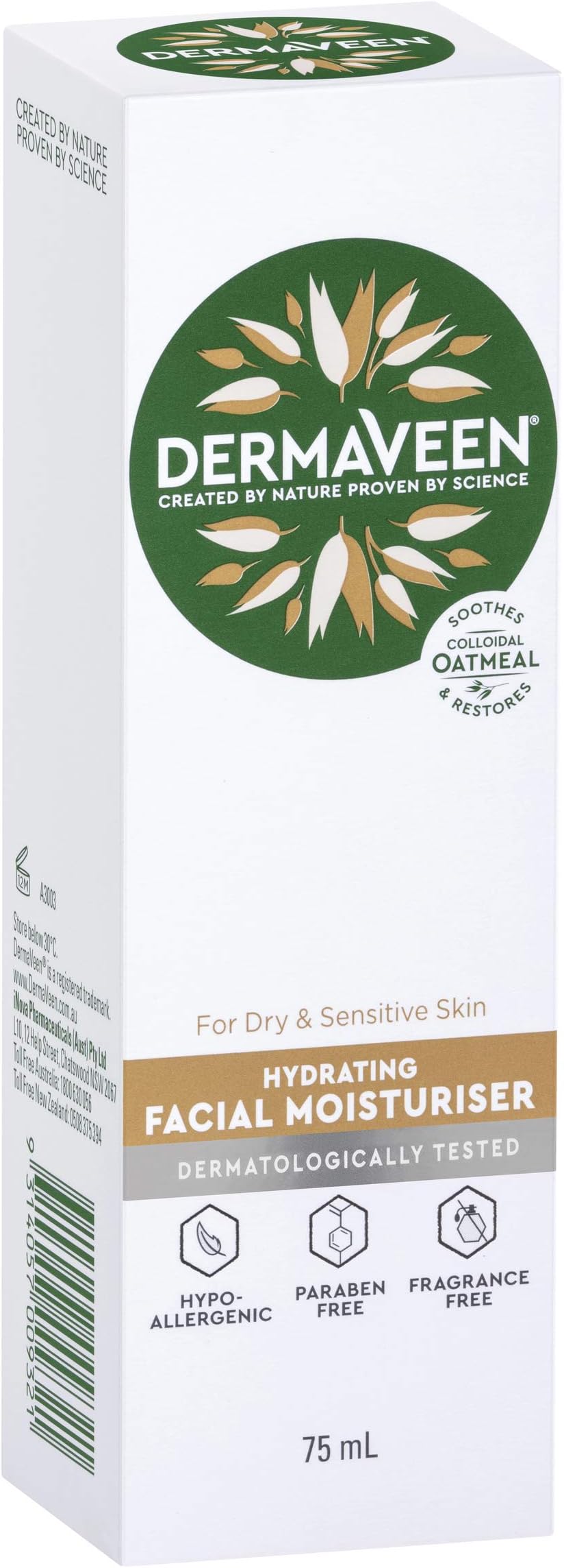 DermaVeen Daily Nourish Rich Facial Moisturiser 75ml