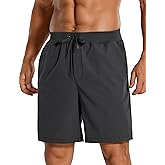CRZ YOGA Men's Four-Way Stretch Workout Shorts - 7'' Soft Durable for Casual Athletic with Pockets