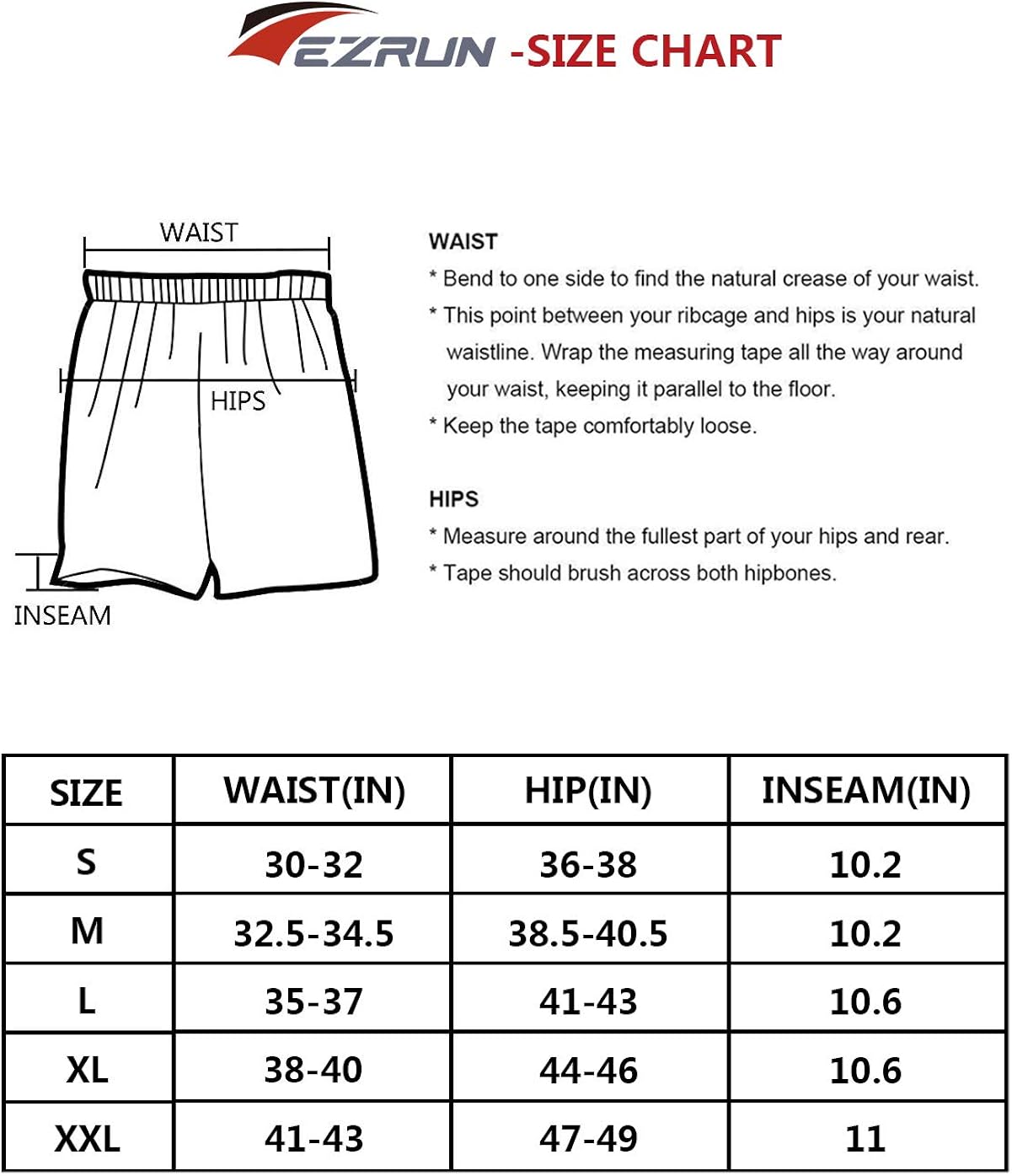 EZRUN Men's 3D Padded Mountain Bike Shorts Lightweight MTB Cycling Shorts: Clothing