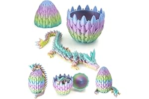 Nubudoz Easter Egg, Dragon Egg, Dragon Eggs with Dragon Inside, 12In Dragon Toy, 3D Printed Dragon Egg Fidget Toys, Dragon Easter Eggs Easter Basket Stuffers (Multicolour)
