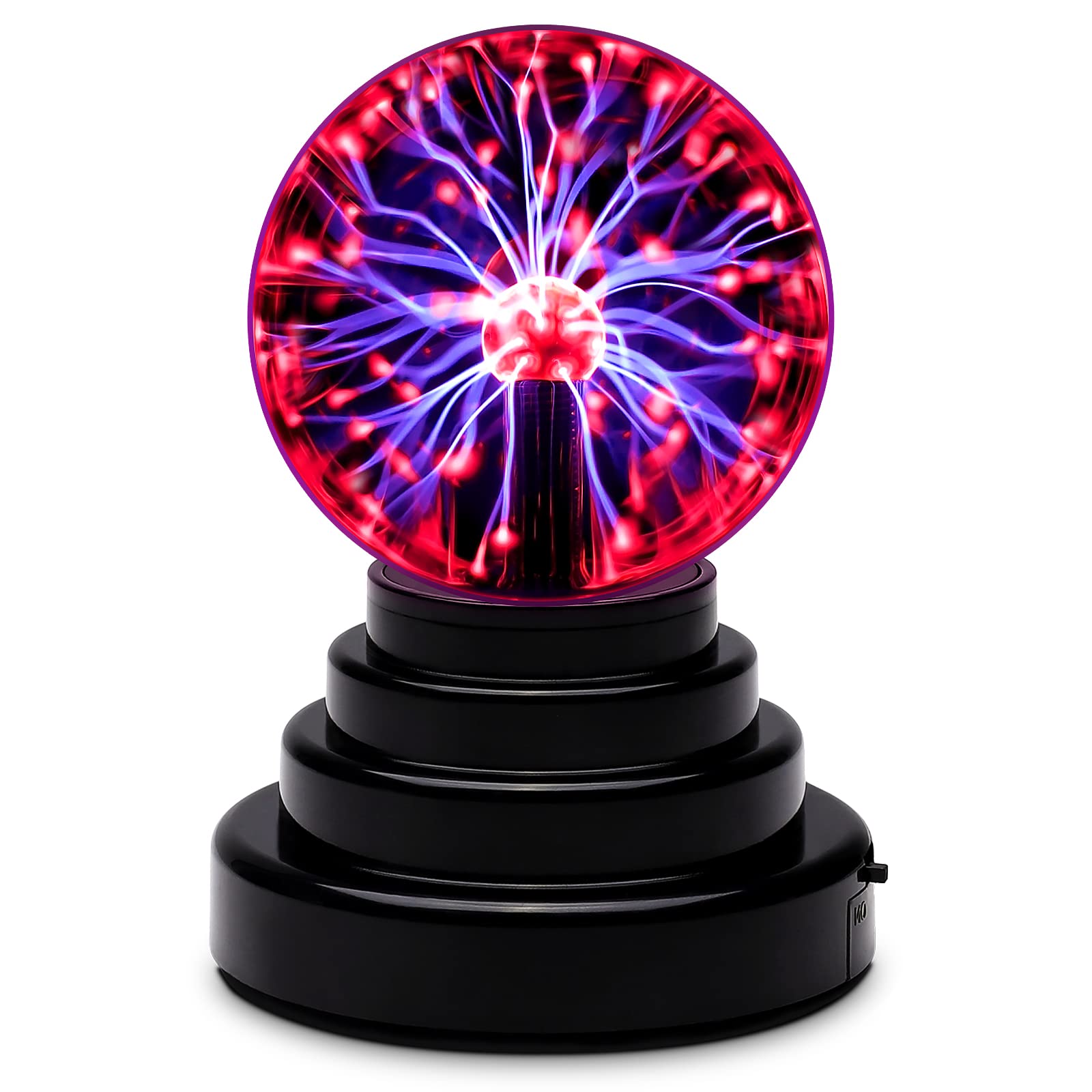 CGBOOM Plasma Ball Magic 3" Touch Sensitive Glass Lightning Sphere Sensitive Globe Light USB Fun Scientific Ball Magic Crystal Light Amazing Lamp Christmas Gift Decorative Gaget