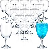 Patelai Set of 18 Clear Glasses 16 oz Water Goblet Glass Stemmed Water Glasses for Juice Wine Beer Tea Milk Cold Beverages Drinks Dishwasher Safe