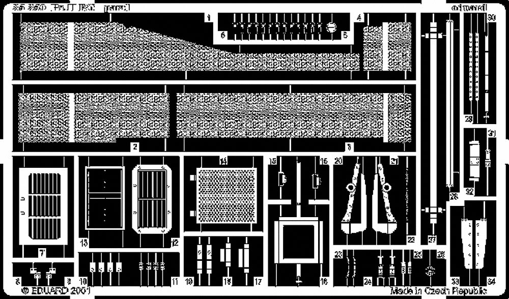 Eduard Accessories 35350 Model Building Accessories Tank Combat II Design F/G Photo Etching Set