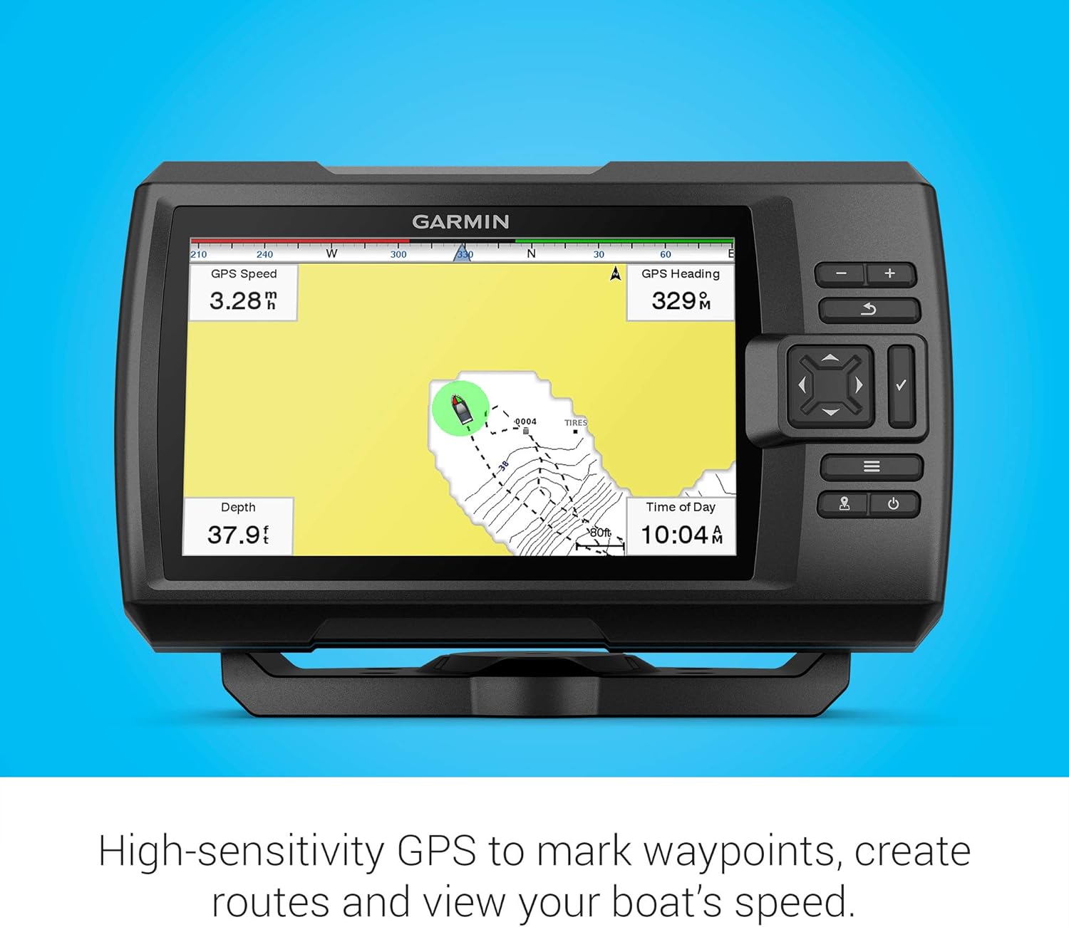 Garmin Striker Vivid 7sv, Easy-to-Use 7-inch Color Fishfinder and Sonar Transducer, Vivid Scanning Sonar Color Palettes (010-02553-00)