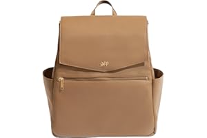 Freshly Picked Classic II Diaper Bag Backpack, Wipeable Vegan Leather With Changing Pad, Convertible (Toffee V2)