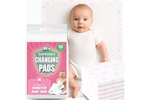Eli with Love Disposable Baby Changing Pads - Soft, Waterproof & Leakproof Liners Absorbent Underpads - Large Travel Size Dia