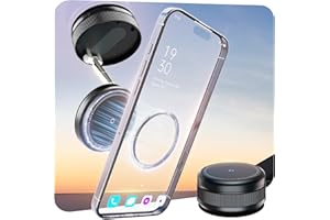 MIIKARE 2026 Upgraded 360° Vacuum Magnetic Car Phone Holder for Magsafe [96+LBS Strongest Suction & 2800gf Strongest Magnetic], Adjustable Car Phone Mount for Your Car/Gym/Mirror/Shower for iPhone & Android