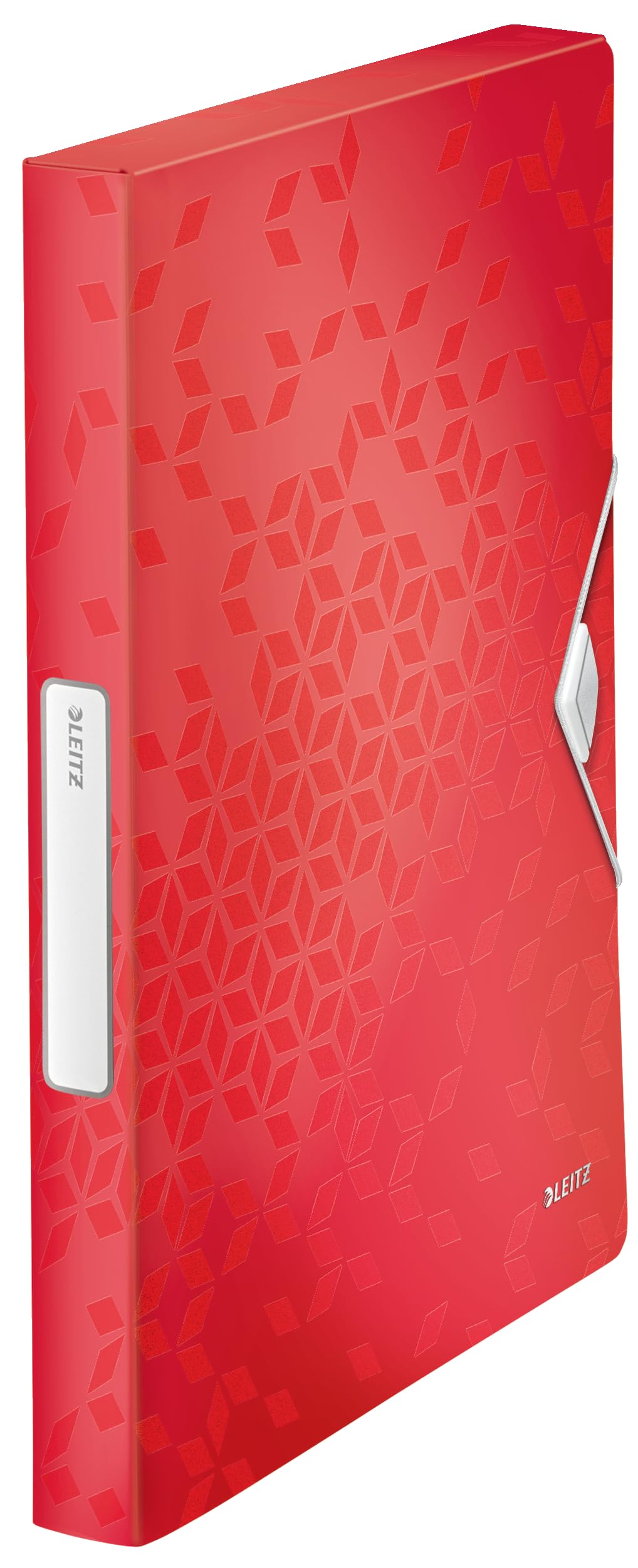 Leitz Wow Box Folder, Lightweight PP Material, Red Project Folder, 30mm Spine Width, 46290026