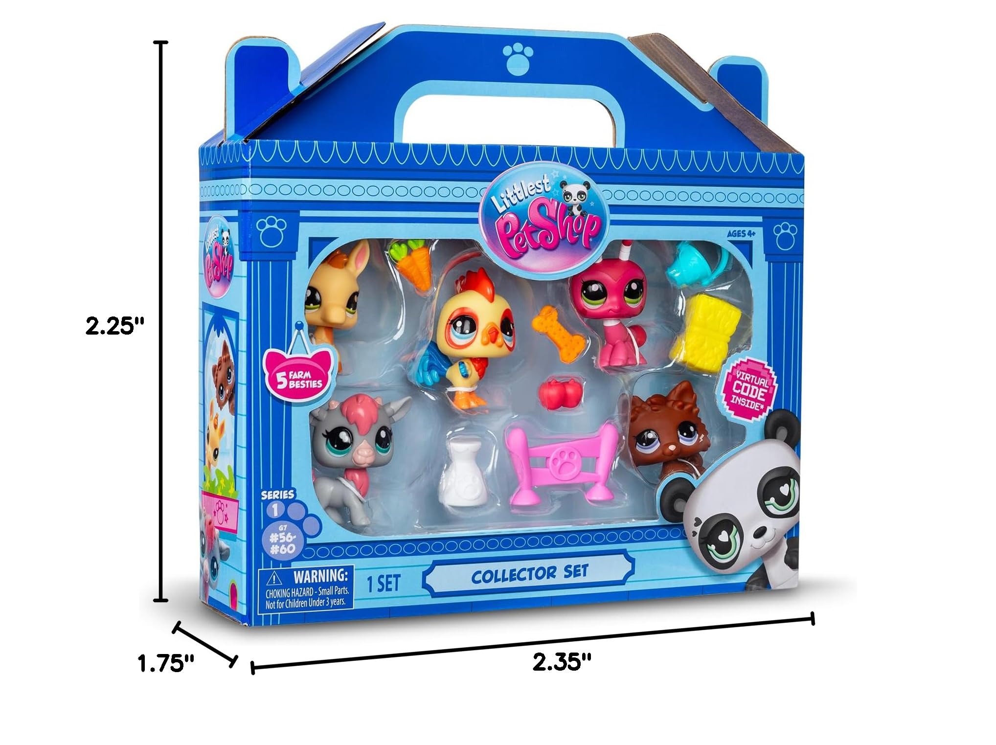 Littlest Pet Shop Farm Besties Collector Set - Gen 7 Bobble Head Pets #56-60, Imagination Toy for Kids 4+