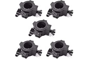 CEDARSLINK 5 Pack Stage Light Clamps for DJ Lighting Products Par Light Plastic O Clamp Fits Size Pipe Diameter: 1.5" and 2"