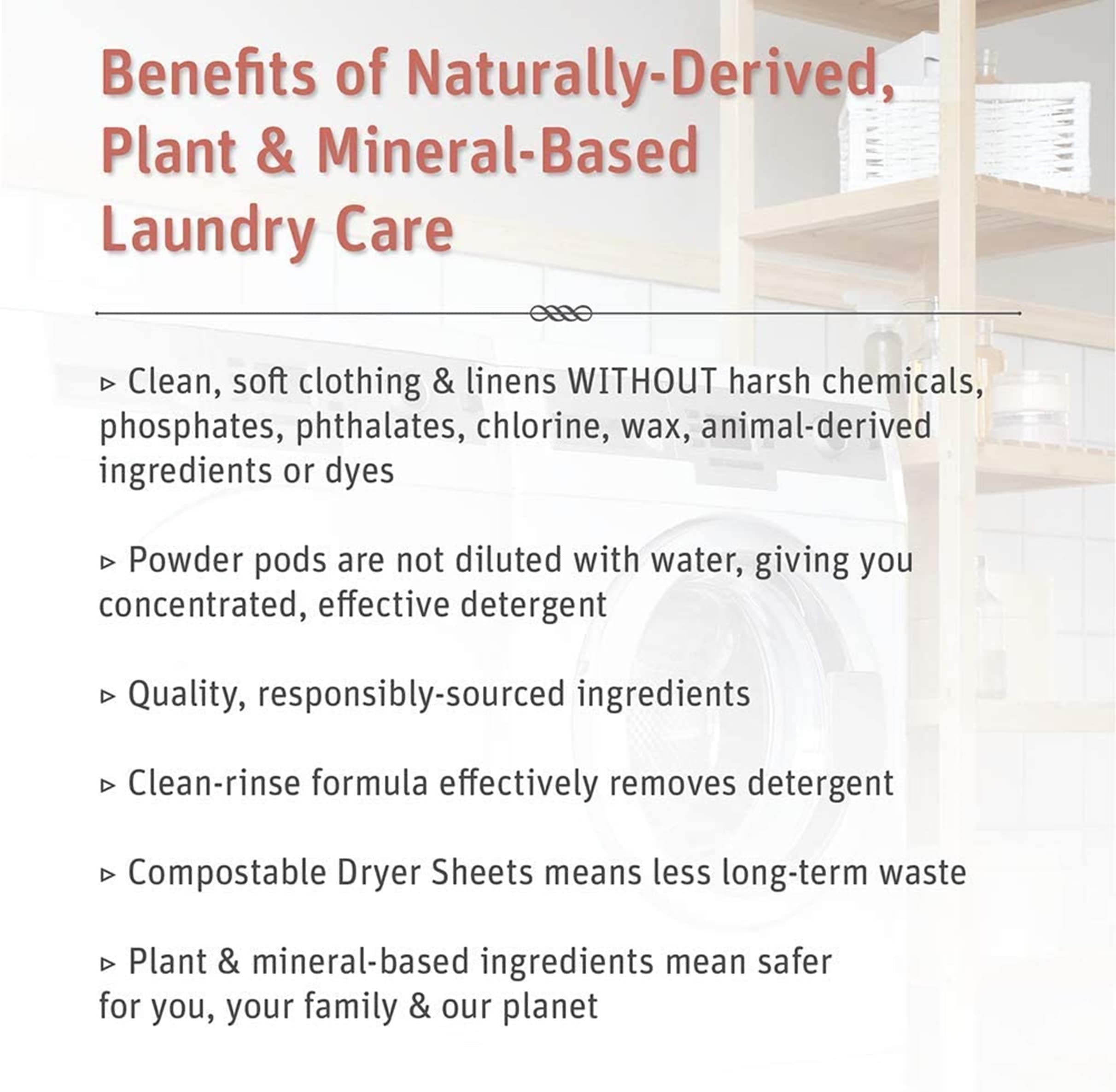 Grab Green Stoneworks Laundry Detergent Pods and Dryer Sheet Bundle, 50 Count Pods and 50 Dryer Sheets, Fragrance Free Rain Scent, Plant and Mineral Based Laundry Care Set