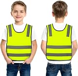 Firtink 4 Pieces Kids Hi Vis Vests High Visibility Reflective Safety Vest view 3