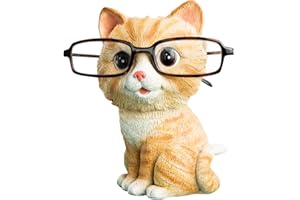 CHOOLD Cat Dog Shaped Resin Sunglasses Eyeglass Holder Display Stand (Yellow Cat)