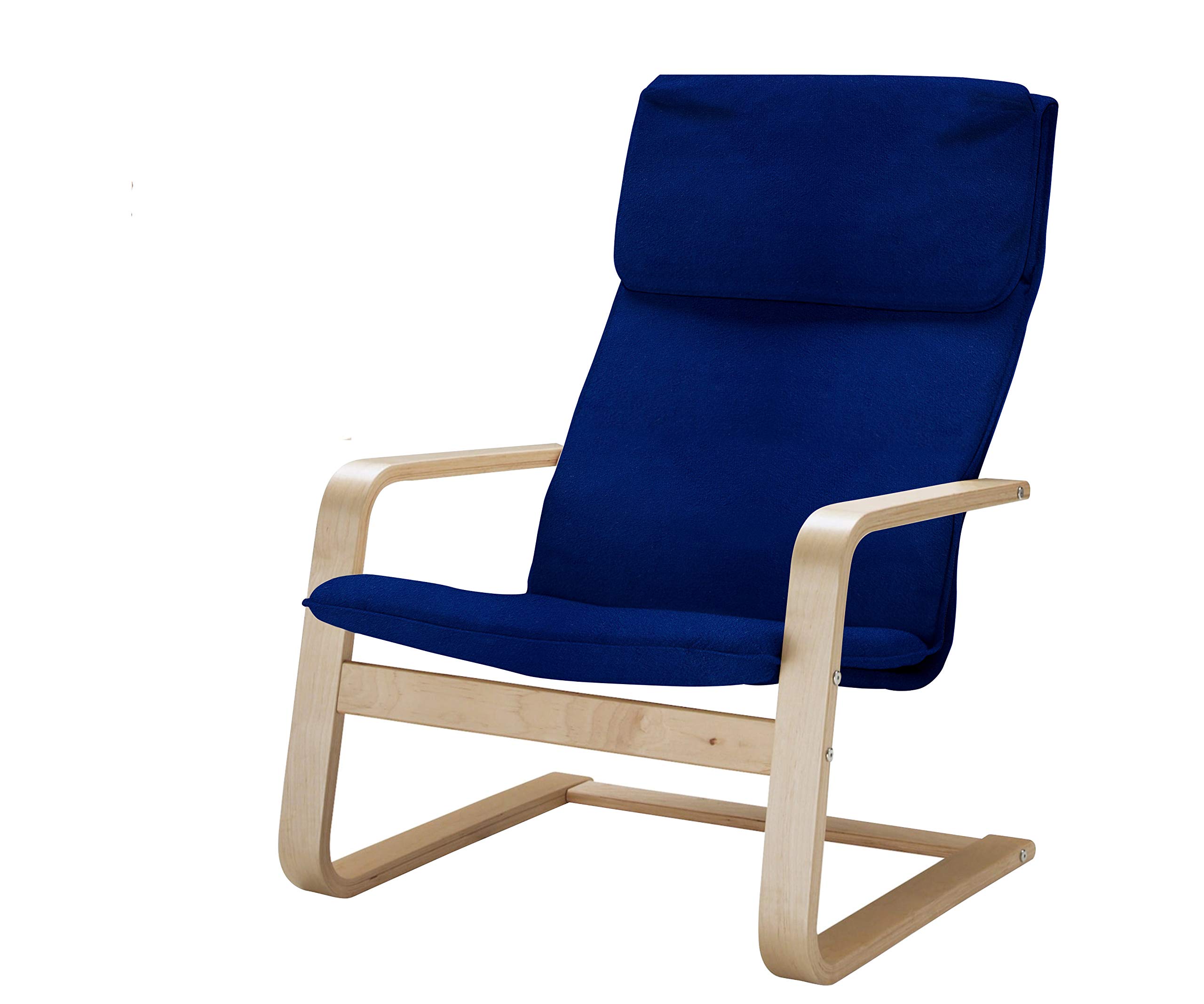 Vinylla Armchair Replacement Cover Compatible with IKEA Pello (Velvet - Blue)