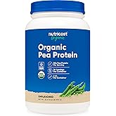 Nutricost Organic Pea Protein Isolate Powder (2LBS) - Unflavored, Certified USDA Organic, Protein from Plants, Vegetarian Friendly, Gluten Free, Non-GMO