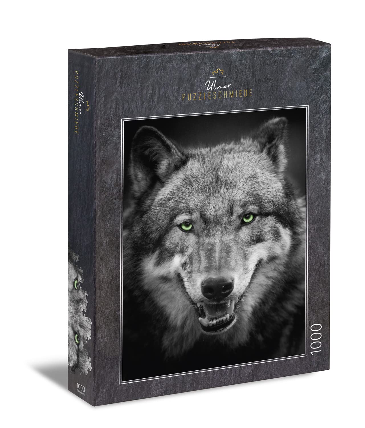 Ulmer Puzzleschmiede - Puzzle "Wolf": 1000 pieces jigsaw puzzle - grey wolf as animal portrait