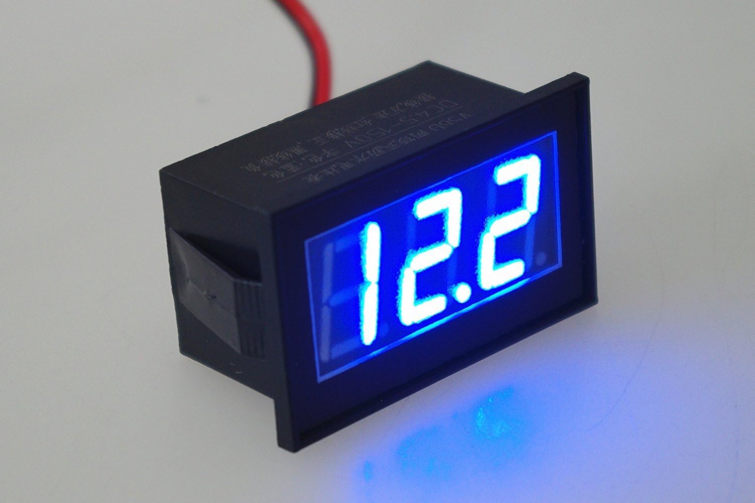 Voltmeter Automotive Blue 2 in 1 Led Electronic Clocks Voltmeter