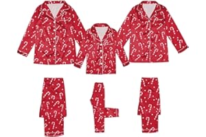 CGGMVCG Silk Christmas Pajamas for Family 2024 Button Down Shirt and Pants Satin Xmas Pjs Matching Sets Sleepwear Jammies
