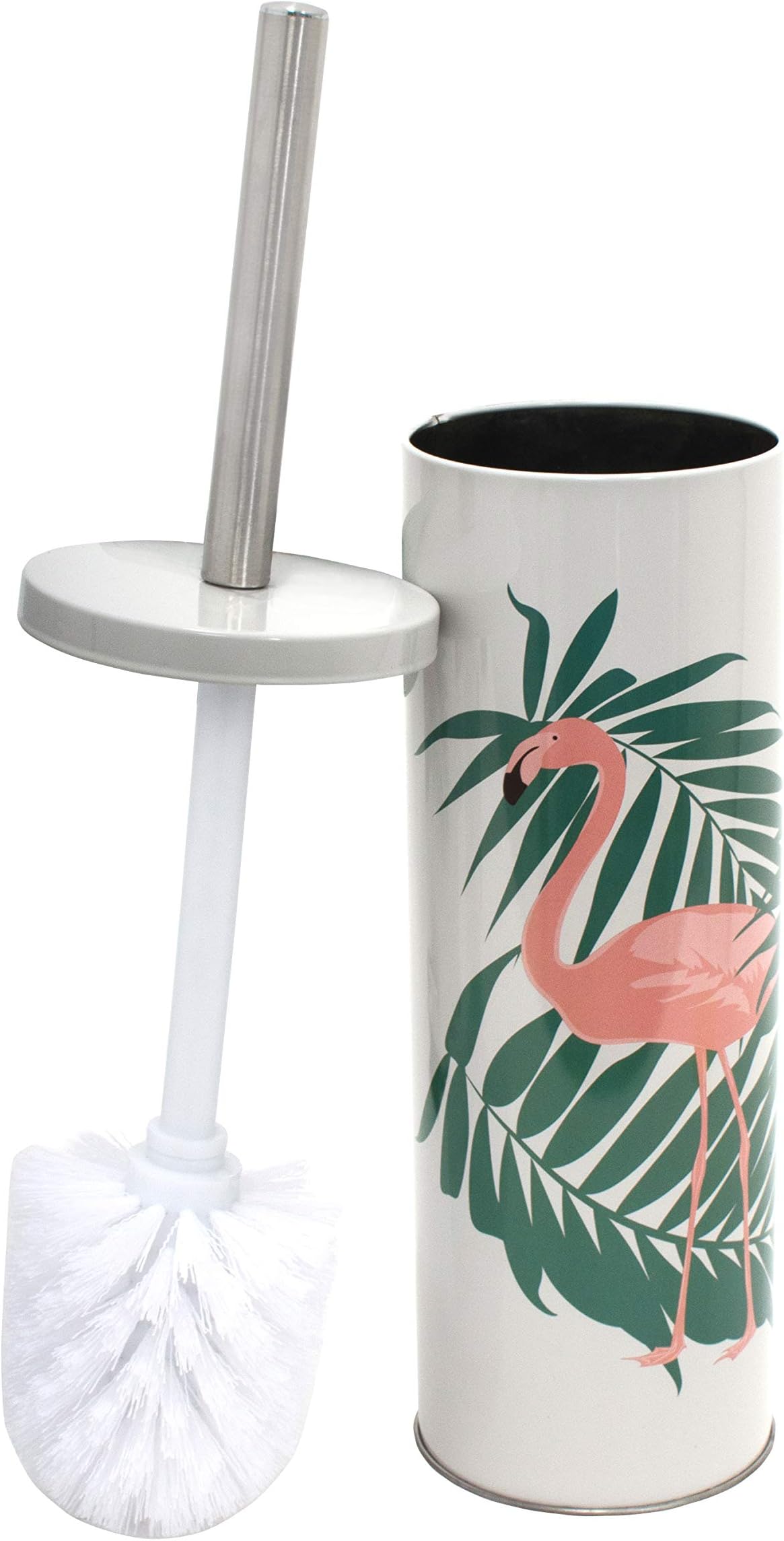 HOME EXPRESSIONS Powder Coated Toilet Brush and Holder (Tropical Palm)