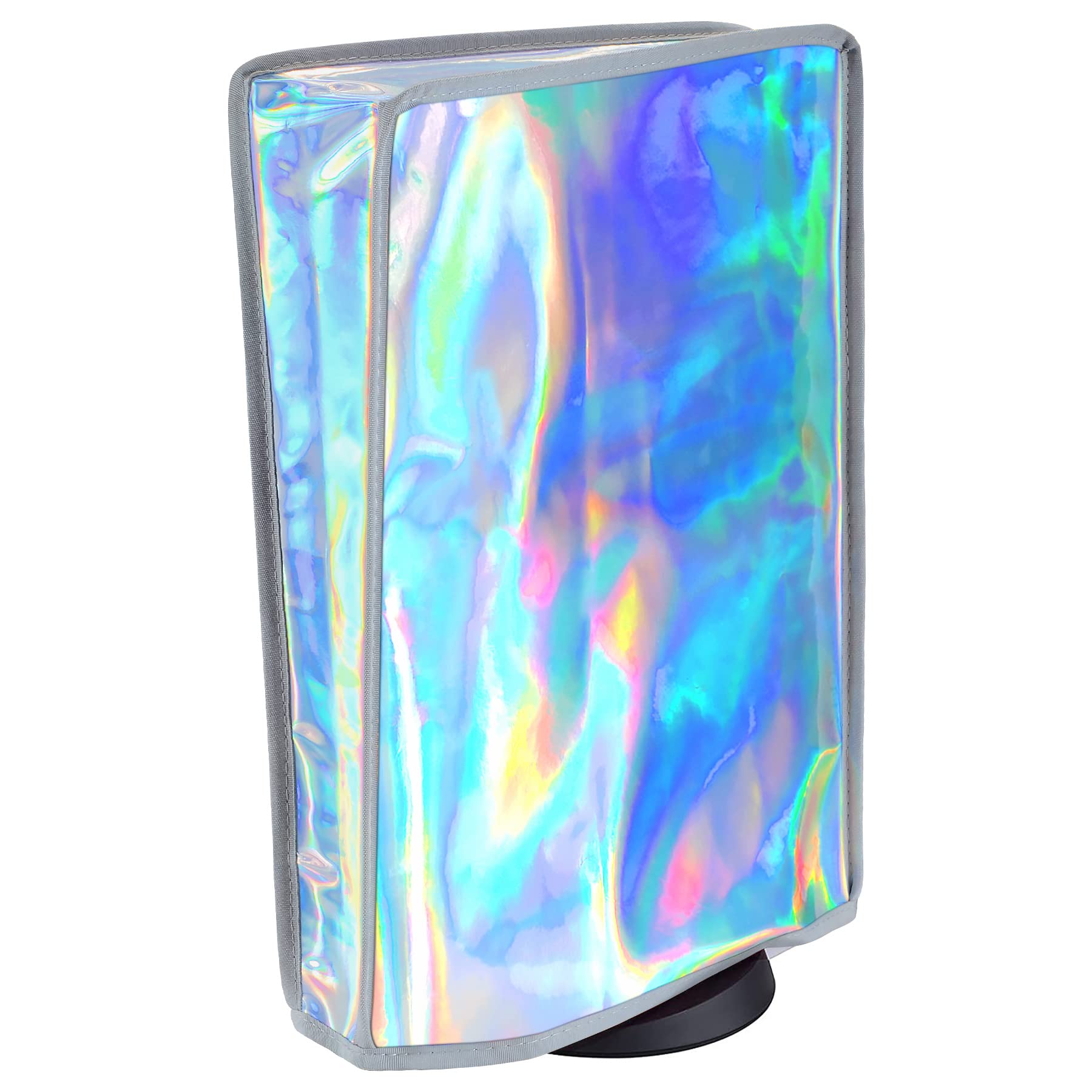PlayVital Gradient Dust Cover for ps5, Soft Neat Lining Dust Guard for ps5 Console, Anti Scratch Waterproof Cover Sleeve for ps5 Console Digital Edition & Disc Edition - Aurora Silver