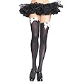 Leg Avenue Women's Satin Bow Accent Thigh Highs